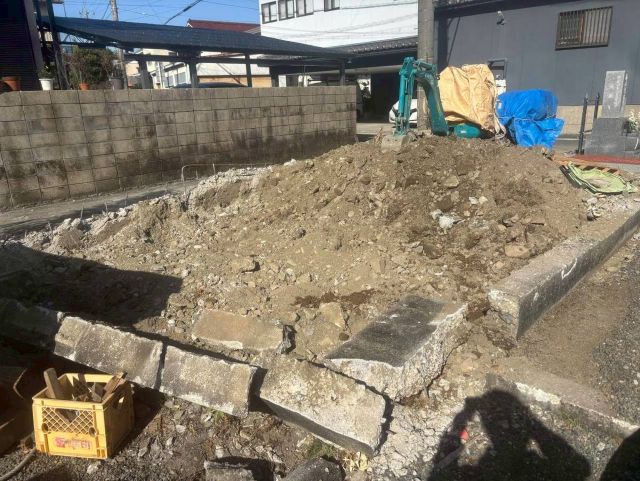 桑名市佛眼院　永代供養墓工事　⑮無縁塚解体